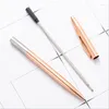 1st Metal Ballpoint Pen Rose Gold Custom Logo Advertising Bokstäver Graverade namn School Office Supplies