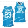 Баскетбольные майки Custom NCAA North Carolina 23 Michael Blue Heritage Road Jersey Энтони Харрис Армандо Бакот Leaky Black Винс Картер Р.Дж.