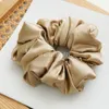 Große Größe Seidige Satin Scrunchies Haargummis Für Frauen Einfarbig Elastische Haarband Pferdeschwanz Halter Stirnband Haar Zubehör