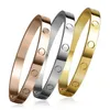 Bracelets manchette en acier titane 6mm, or argent et rose, bracelet de luxe pour femme et homme, bijoux de couple, cadeau d'amoureux 15-21cm