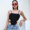 Mechanika ciała odzież wysoka talia Bodycon seksowne kobiety Bodysuit czarny pasek spaghetti z plastikowym klamrą krótkie rompers kombinezon kombinezonu