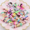60PC Cheaper Mix Polymer Clay Ice Cream Sweet Tube Cake Candy Christmas Tree Decor Ornament For New Year Xmas Party Kids Gift Y2002520