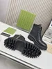 Berömda ankelstövlar Ziptotal Platform Bootes Italy Hot Popular Women Round Toes Black White Leather Rubber Booty Designer Drive Motorcyklel Short Booties Box EU 35-43