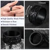 Wedding Rings Carved Eyes Gold Color Stainless Steel Ring For Men Vintage Punk Rotatable Finger Jewelry Rock Culture Party Accessories