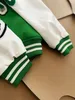 Kurtki męskie Marka modowa Męskie kurtki damskie L Vintage Luźna, długi rękaw Zielony Baseball Męskie Hip Hop Jesień Uniwersytecki Casual ciepła odzież typu bomber
