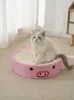 Pink piglet round cat litter cat scratching board, sisal rope cat basin wear-resistant scratch line