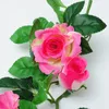 Ghirlande di fiori decorativi Teste Rosa artificiale Vite finta Ghirlanda di stoffa di seta Corona di nozze Decorazione folareDecorativa