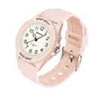 Orologi da polso Moda Casual Donna Cinturino in gel di silice rosa Orologio da donna Orologio al quarzo impermeabile con display luminoso Zegarki Damskie