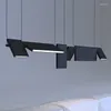 シャンデリアモダンな回転可能なLEDシャンデリア照明リビングダイニングルーム装飾ペンダントランプ北欧キッチンバーオフィスレセプションハンギングライト