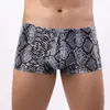 Caleçon 4 pièces/lots hommes léopard sous-vêtements Boxer Shorts imprimé taille basse sans couture Slip Homme Boxershorts Cueca culotte 2XL