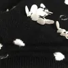 23ss Maglione donna abbigliamento firmato da donna Paillettes borchiato fiore di perline decorazione tridimensionale girocollo pullover a maniche lunghe abbigliamento donna a1