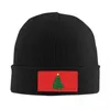 Bérets Bonnet d'arbre de Noël Chapeaux Bonnet de sapin de Douglas Bonnets Skullies graphiques Automne Hiver Cool Unisexe Adulte Casquettes élastiques en plein air