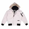 Donsparka's voor heren Designer Pilot Wyndham Parka Winterdonsjack Outdoorjas Heren Dames Klassiek Mode Echt coyotebont Winddicht Zwart Cj4r