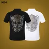 New Phillip Plain Men T Shirt designer Skull PP Polo manica corta Marca Primavera ed estate risvolto Magliette di qualità top PP9004