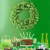 Decoratieve bloemen St. Patrick's Day Kransen Spring groene krans kunstmatige bladeren slinger deur muur decoratie hangende ornamentfeest