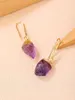 Dangle Earrings 10Pairs Natural Raw Amethysts Citrines Crystal Quartz For Women MY230610
