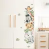 Adesivi per porte per decorazioni murali Simpatici animali della giungla Elefante Giraffa Adesivo acquerello per camera dei bambini Baby Nursery Decals Home 230411