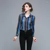 Women's Blouses Women Floral Print Long Sleeve Shirt Dip Hem Blouse 2023 Summer Turn-down Collar Women's Formal Tops