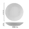 Plates Creative Black Frosted Western-style Dish Home Disc Deep Ceramic Striped Salad Bowl Soup Plate And White