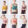 Lu-06 йога Bras Bras Womens Sports Learkwear Двустороннее шлифование с плотно облегающим тонким пояс