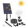 Trädgårdsdekorationer 2.5W Solar Fountain Pump Water Kit Powered Fountain med 6 Nozles Bird Bath för utomhusdroppleveranshem uteplats DHJBW