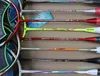 2 adet profesyonel badminton raketleri 28 karbon. Eğitim Rezervi Badminton Raket 02