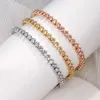 Bangle Rakol Fashion Small Cubic Zircon Colorful Stone Gold Plated Mosaic Jewelry Armband för Women Party Accessories