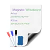 Quadros brancos de quadro branco magnético para notas Refrigerador ímã do calendário Memorando White Board Lista de compras de desenho infantil A4 A5 tamanho 230412
