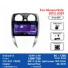 カーナビゲーションGPS 9インチビデオAndroid 13 for Nissan Note 2012-2021 BT Radio Multimediaビデオプレーヤー2 DIN