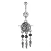 Navel Bell Button Rings D0757A Dream Belly Ring Sierblack 14Ga 10Mm Drop Delivery Jewelry Body Dhgarden Otdfn