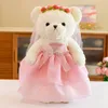Cute Classic Lover Teddy Bear Plush Toys Kawaii Couple Bear Plushie Pillow Stuffed Soft Dolls For Kids Girls Girlfriend Gift
