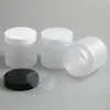 6 66 oz Frost Large Refillable PET Plastic jar with plastic cap 200ml 200cc Empty Cosmetic Containers pot Shampoo Jars 20pcs288M