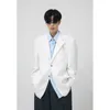 Ternos masculinos casuais terno coreano luz negócios commuter jaqueta preto branco boutique blazer