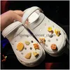 Accesorios de piezas de zapatos Galletas y chips Encantos Fiesta Niños Lindo Ajuste Croc Decoración Pulseras de Navidad DIY Zapatilla Hebilla PVC Regalos Dhcdo