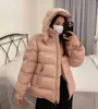 Women's Down Parkas Monclairs Jackets Women Designer Hoodie Down Jacket Glossy Thickened Bread Long Downs Jackets Winter Body Warm Zip Up Hoodie Down Coat 9kc1