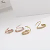 Hoop Boucles D'oreilles Joolim Haut De Gamme PVD Plaqué De Luxe Vis Mini Zircone Pave Boucle D'oreille Designer Pour Les Femmes En Acier Inoxydable Bijoux En Gros