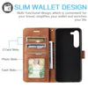 Capas carteira de couro para Samsung S24 S23 FE Ultra S22 Plus A14 A34 A54 Sensação de mão Anti-roubo Moldura de furto Bolso Porta-cartões de identificação Bolsa magnética com sensação de pele comercial