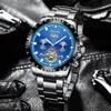 Нарученные часы haiqin reloj hombres наблюдает за мужчинами 2023 Top Mechanical Automatic Sport Watch военный турбильон