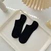 Femmes chaussettes été chaussette pantoufles couleur unie respirant décontracté Invisible bateau filles haute qualité court coton