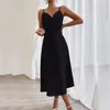 Sukienki swobodne europejskie i amerykańskie damskie Skusowa spódnica szczupła seksowna szczelinowa sukienka z huśtawką