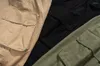 Men's Pants Solid Multi-Pocket Overalls Men High Street Fashion Loose Wide Leg Pant Elastic Waist Casual Straight Trousers Khaki Black Green