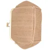 Evening Bags Small Crossbody Boho For Women Clutch Hasp Ladies Handbag Female Straw Beach Rattan Messenger Bag(Brown)