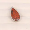 Charms Natural Stone Pendant Water Drop Shape African Blood för smycken som gör DIY -armband Halsbandörhängen Tillbehör