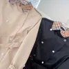 Женская куртка, дизайнерская клетчатая премиальная двубортная металлическая пряжка, двубортная британская модная сексуальная женская куртка