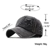 Ball Caps 100% Washed Denim Hole star Baseball cap Hats Autumn Summer fishing Hat for Men Women Caps Casquette hats Gorras 230411