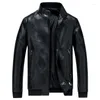 Men's Jackets Plus Size 6XL 7XL PU Jacket Solid Color Autumn Leather Coat Big Casual Fashion Luxurious Outerwear Male
