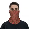 Foulards Rouge Vert À Carreaux Cage D'échecs Écharpe Merch Cou Gaiter Bandana Été Pêche Bandeau Pour Hommes Femmes Toute La Saison