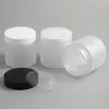 6 66 oz Frost Large Refillable PET Plastic jar with plastic cap 200ml 200cc Empty Cosmetic Containers pot Shampoo Jars 20pcs259I