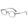 Gafas de sol Cubojue, gafas de lectura de titanio, montura de gafas para hombre y mujer, gafas ultraligeras rectangulares con borde grueso para prescripción