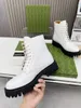 Famous Ankle Boots Ziptotal Platform Bootes Italy Hot Popular Women Round Toes Black White Leather Rubber Booty Designer Drive Motorcyclel Short Booties Box EU 35-43